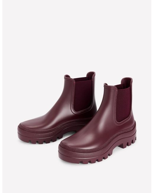Boden Purple Chunky Chelsea Wellie Boots