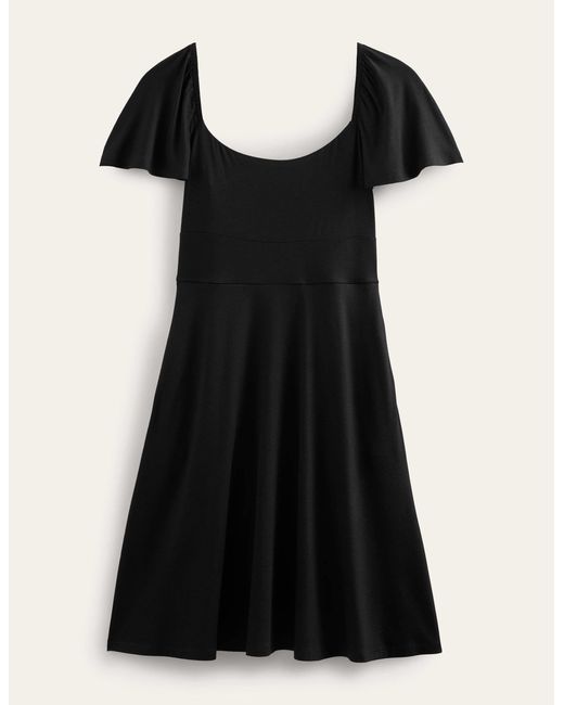 Mini-robe col carré en jersey Boden en coloris Black