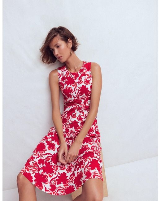 Boden Red Zara Cross Waist Jersey Dress