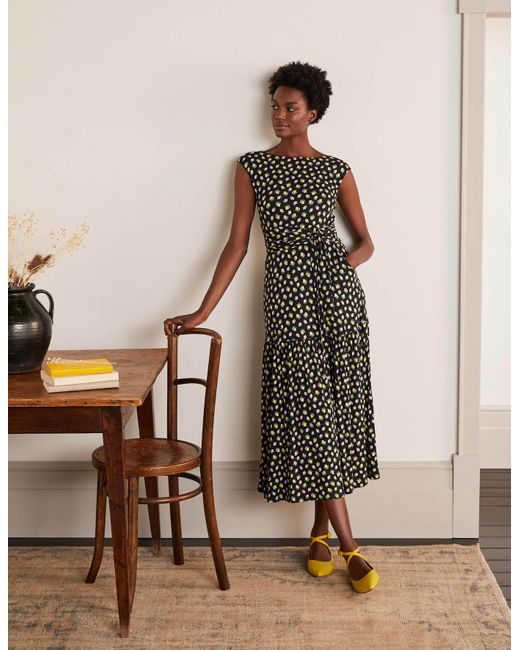 Boden Eda Jersey Tiered Dress , Citrus 