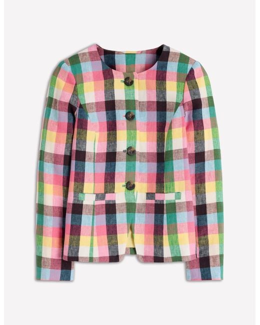 Boden White Hampstead Linen Blazer