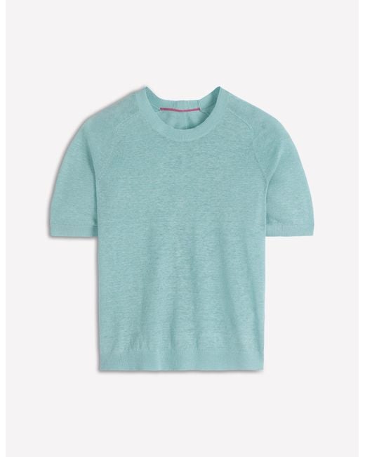 Boden Green Agnes Linen Button T-Shirt