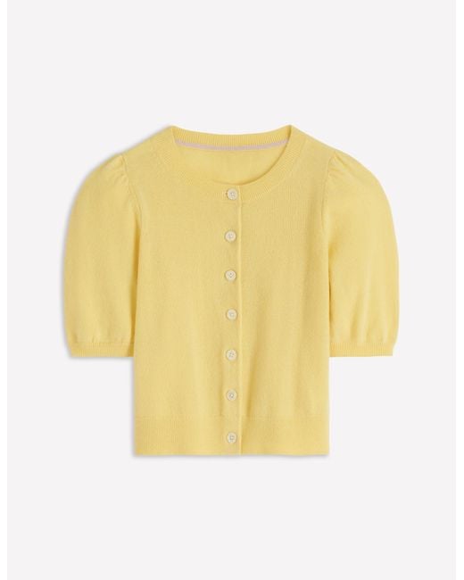 Boden Multicolor Cropped Cashmere Cardigan