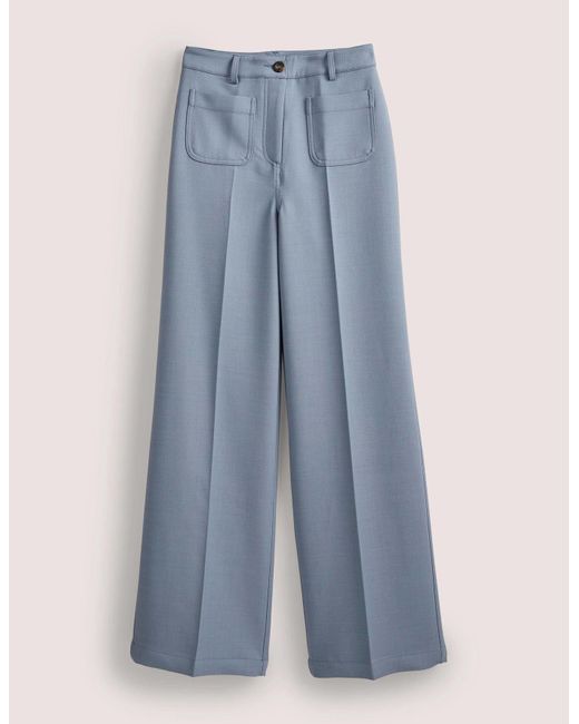Boden Wide Leg Patch Pocket Pants Corporal in Blue Lyst