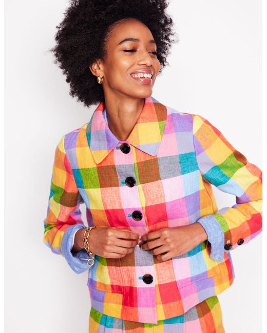 Boden Red Knightsbridge Linen Jacket