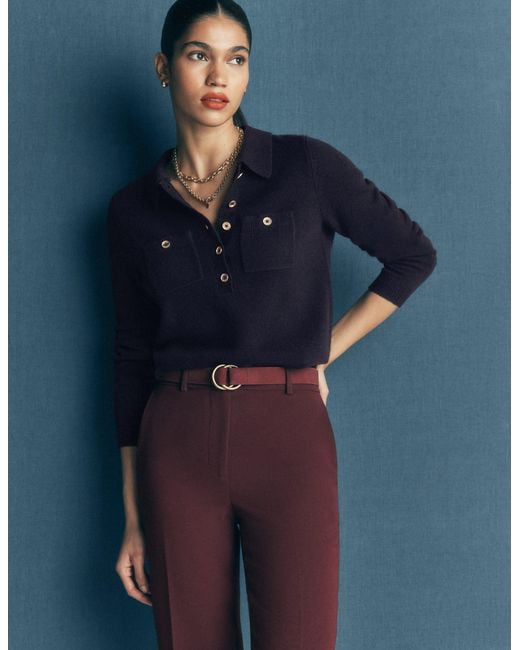 Boden Blue Marianne Merino Wool Jumper