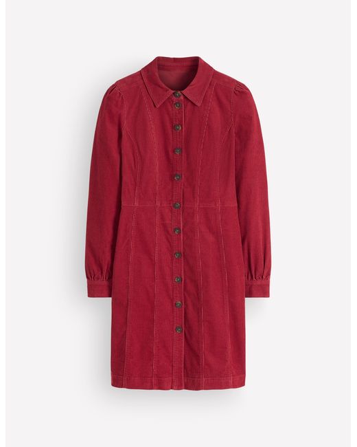 Boden Red Rhoda Cord Short Dress