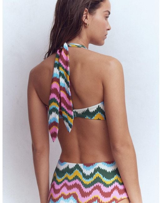 Boden White Kythira Ruched Bikini Top