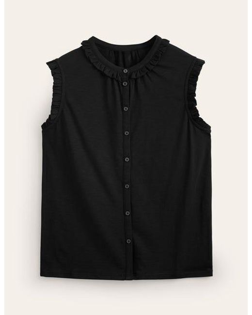 Boden Black Olive Sleeveless Shirt