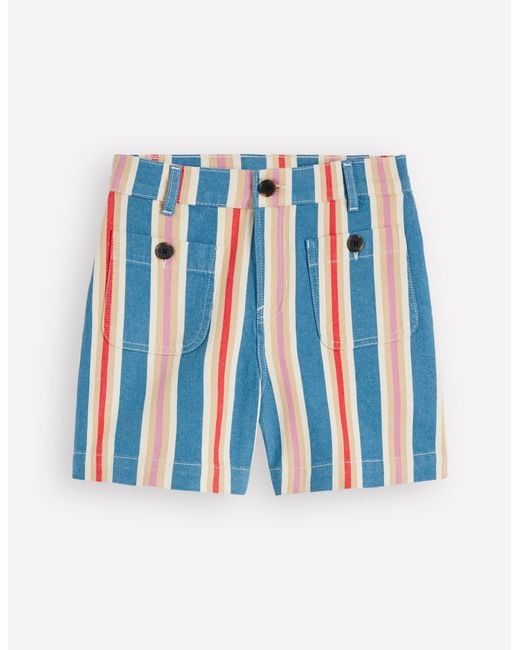 Boden White Primrose Denim Shorts