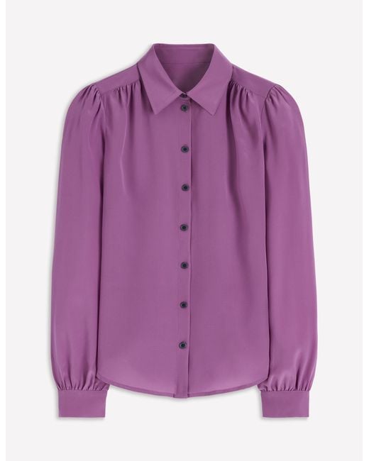 Boden Purple Sara Silk Shirt