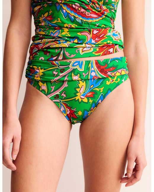 Boden Green Classic Fold Bikini Bottoms