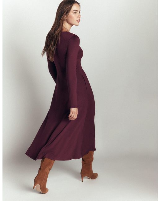 Boden Purple Jasmine Ruched Jersey Dress