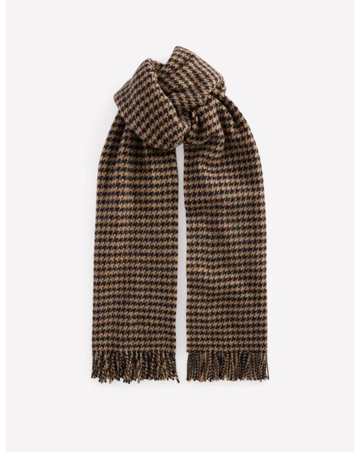 Boden Brown Houndstooth Blanket Scarf