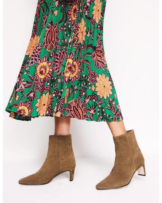 Boden Natural Back Panel Heeled Ankle Boot