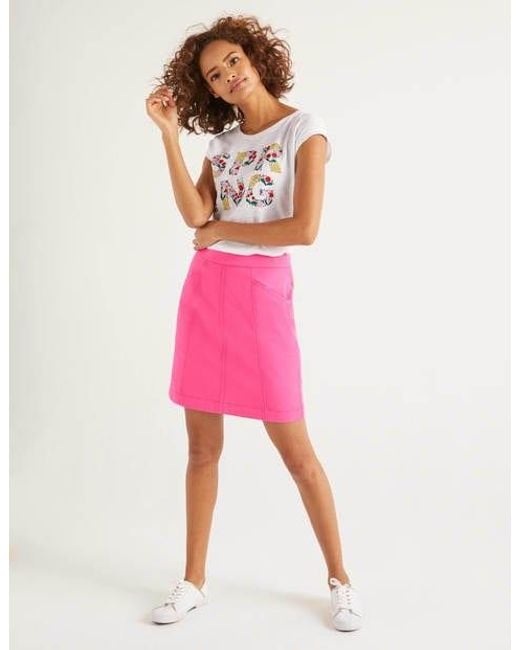 Boden Daisy Chino Skirt in Pink | Lyst