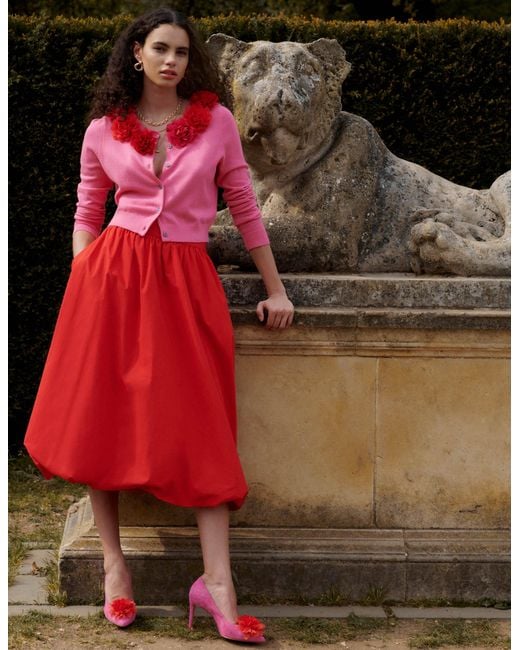 Boden Red Midirock Mit Ballonsaum