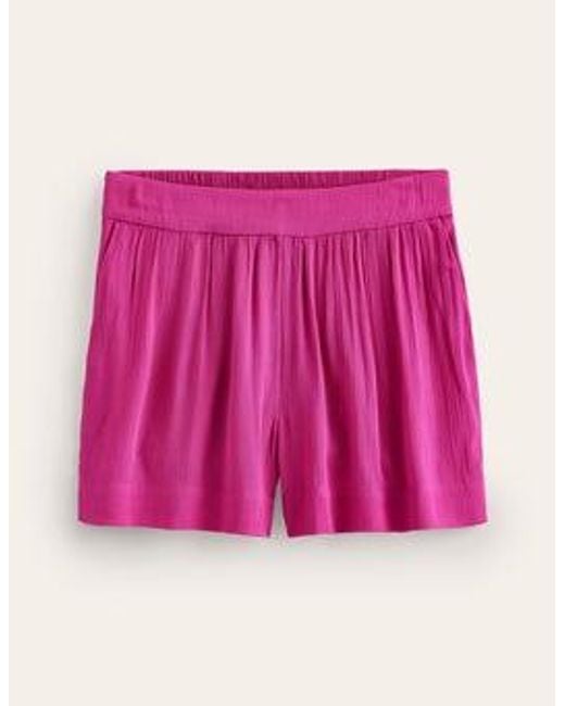 Boden Pink Crinkle Shorts