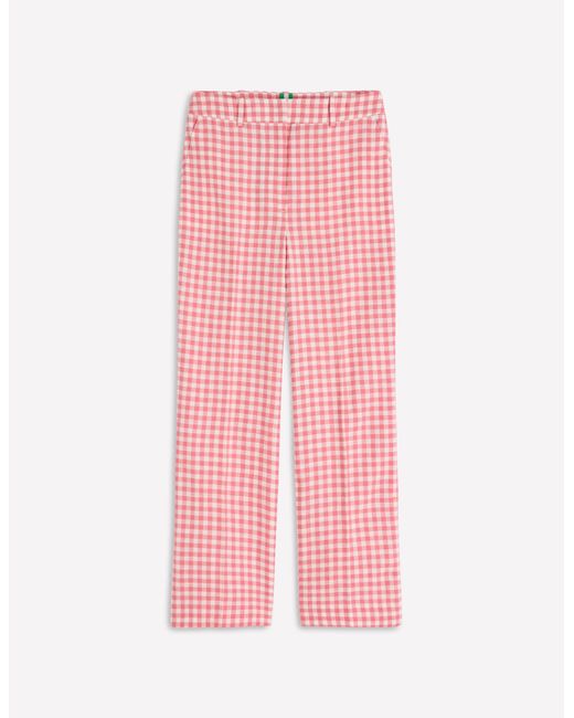 Boden Pink Canonbury 7/8 Linen Trousers