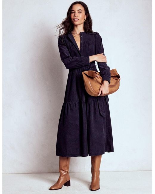Boden Blue Cecily Cord Midi Dress