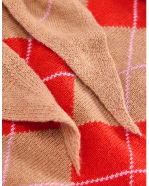 Boden Red Alpaca Knitted Neckerchief
