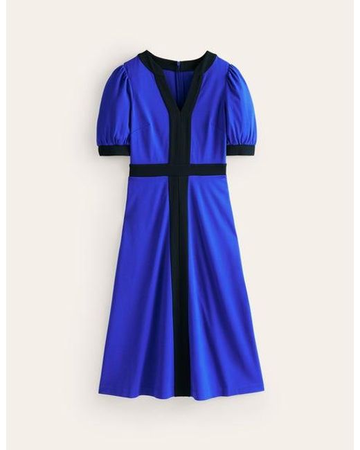Boden Blue Philippa Ponte Midi Dress