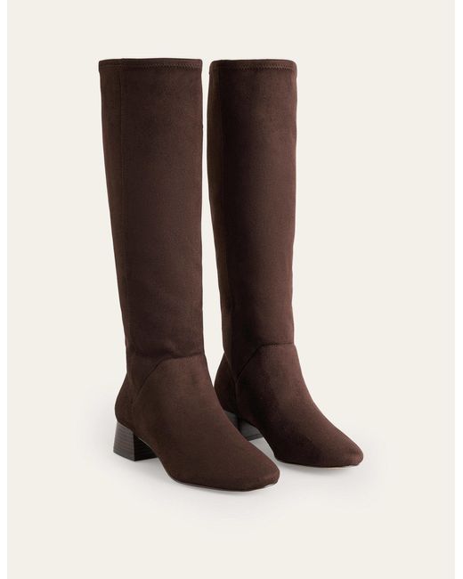 Boden Brown Cara Flat Stretch Knee Boots