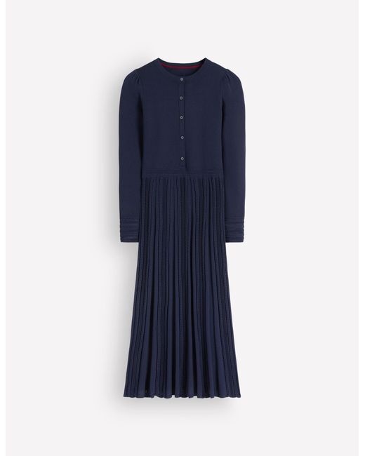 Boden Blue Cable Stitch Knitted Dress