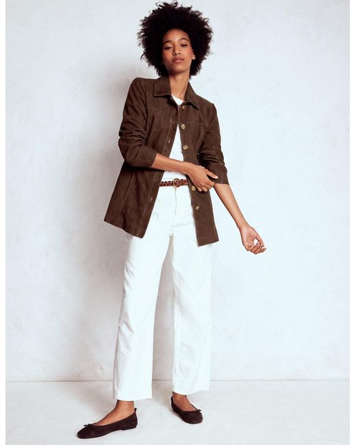 Boden White Suede Jacket