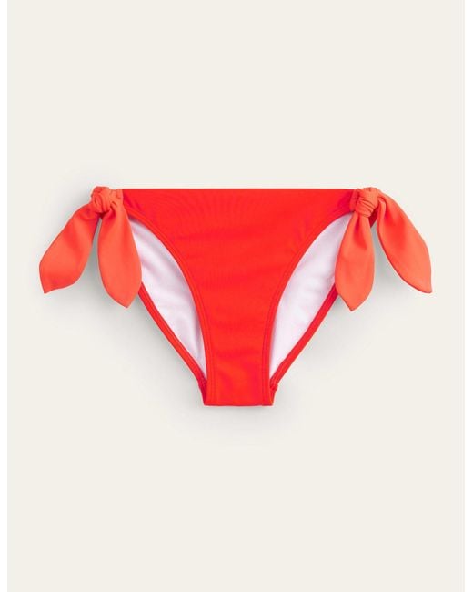 Boden Tie Side Bikini Bottom in Red Lyst