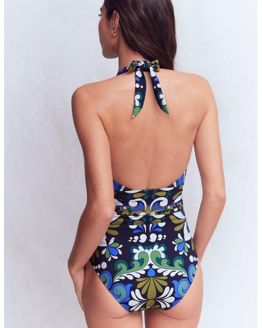 Boden Blue Sorrento Hoop Sash Swimsuit
