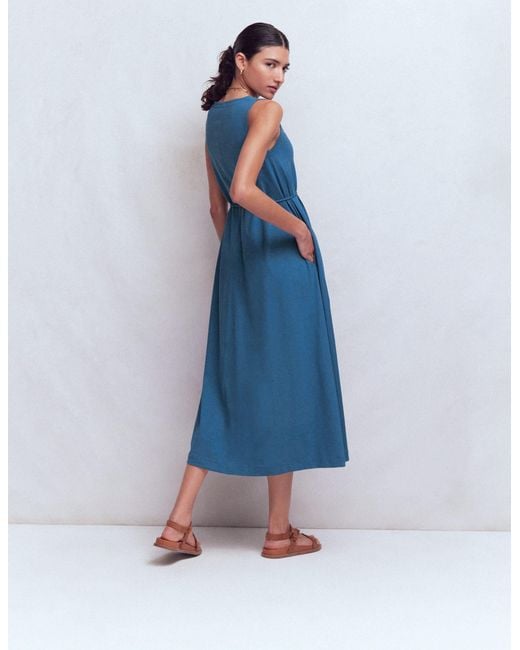 Boden Blue Mia V-Neck Jersey Midi Dress