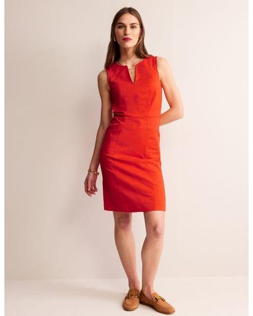 Boden Red Helena Chino Short Dress