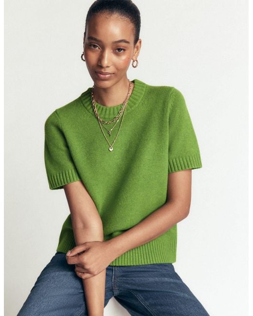 Boden Green Marta Merino Wool T-Shirt