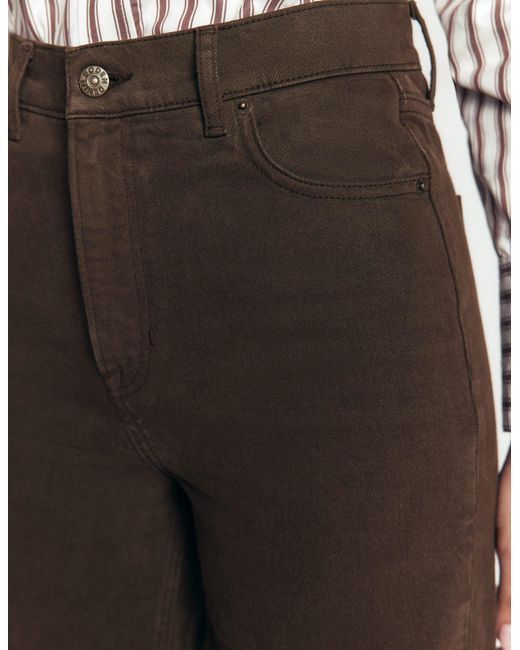 Boden White High Rise Wide Leg Jeans