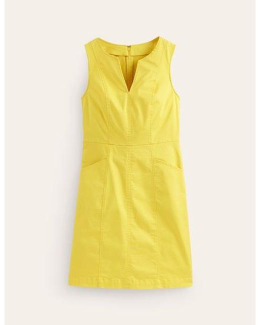 Boden Yellow Helena Chino Short Dress