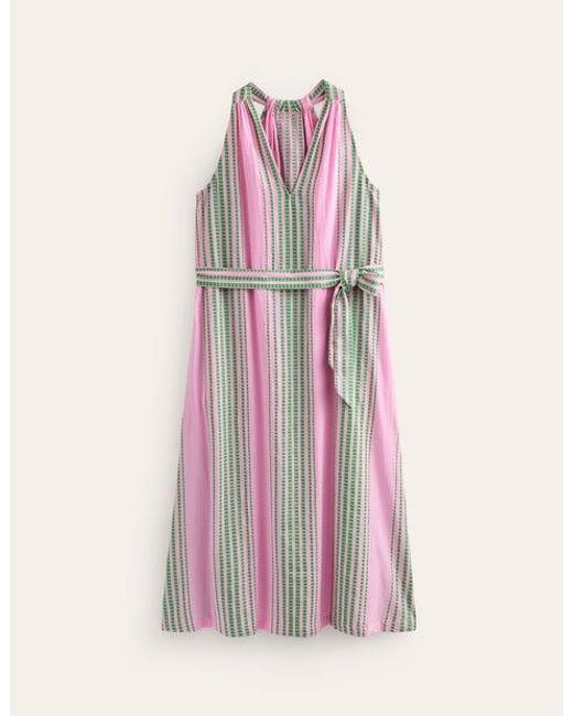 Boden Pink Jacquard Beach Dress