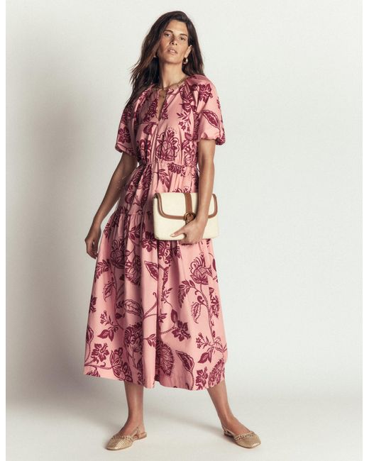 Boden Red Draw Waist Fashion Dress