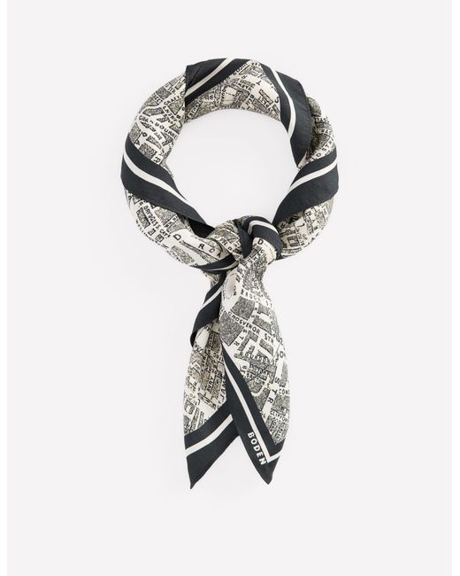 Boden Blue Elisabeth Silk Square Scarf