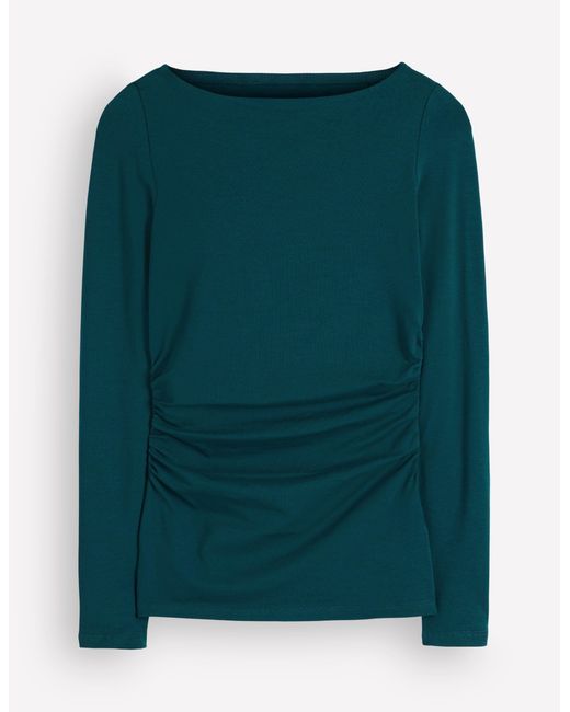 Boden Blue Gathered Detail Long Sleeve