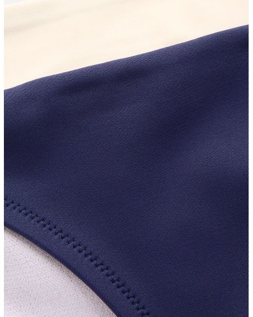 Boden Blue Panel Bikini Bottoms- Ivory Colourblock