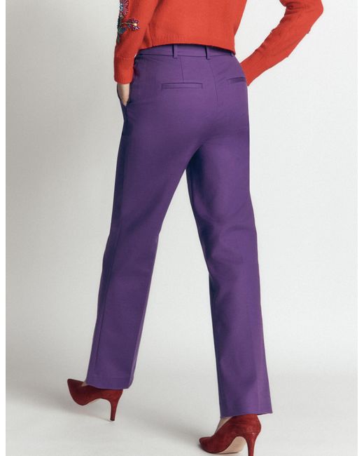 Boden Blue Canonbury Cotton Trousers