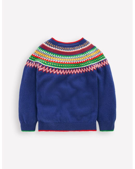 Pull Motif Jacquard-Multi Bleu Saphir Boden pour homme en coloris Blue