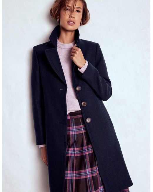 Boden Blue Newport Wool Coat