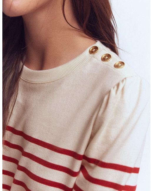 Boden Red Button Shoulder Mariner