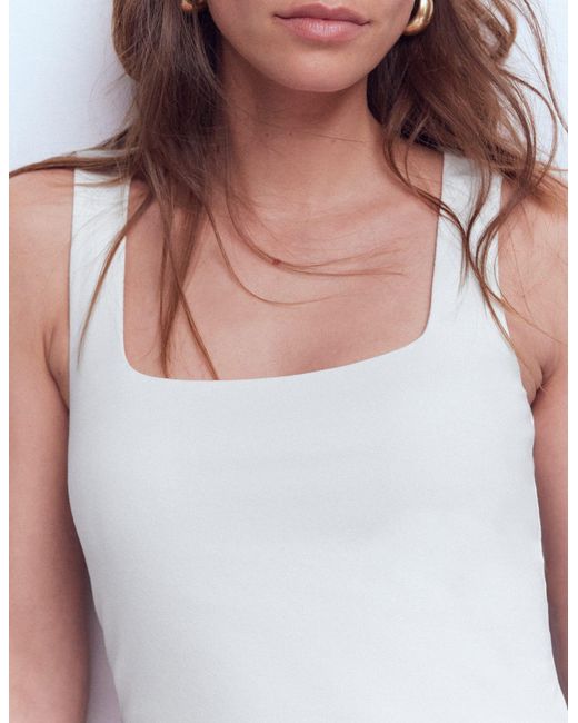 Boden White Brooke Double Layer Vest Top