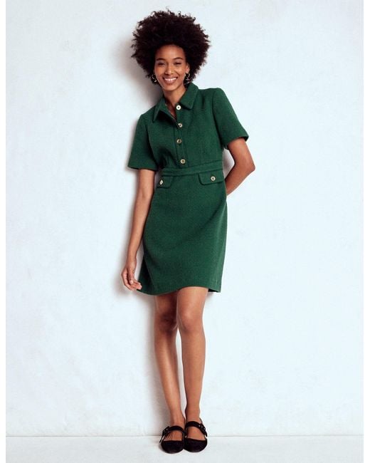 Boden Green Eda Cotton Shift Dress