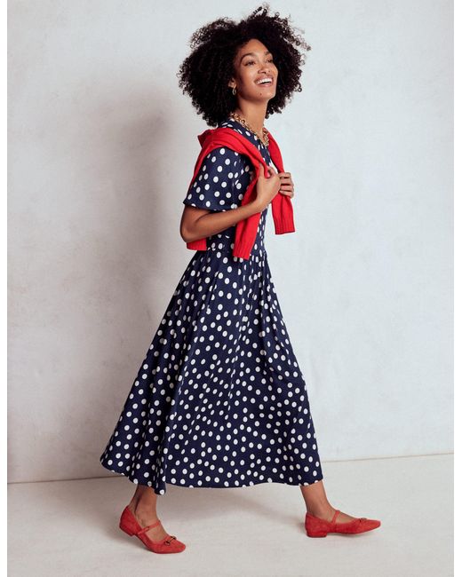 Boden Purple Louisa Jersey Midi Dress