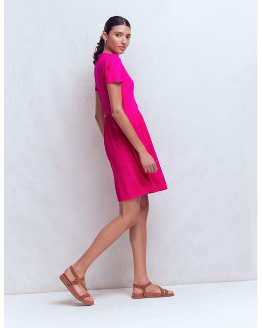Boden Pink Naomi Short Sleeve Dress