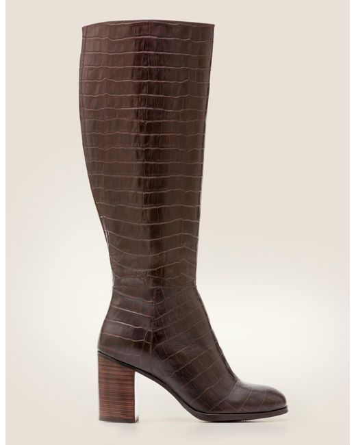 Boden Leather Evershot Knee High Boots Dark in Brown - Lyst
